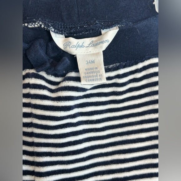 Ralph Lauren 24 month Sweatsuit Top & Pants Snaps in back With Kangaroo Pockets - Picture 7 of 8